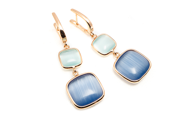 Orecchini Madì Donna Laguna Blu in Argento Quarzo idrotermale 38825 - 38825